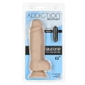 Addiction Roman 20 cm Beżowy - Model z Silikonu, Przyssawka, Uprząż