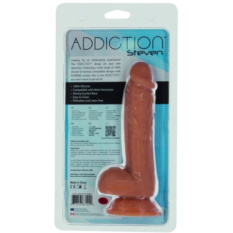 Addiction Steven silikonowy model anatomiczny 19cm karmelowy Addiction Steven silikonowy model anatomiczny 19cm karmelowy