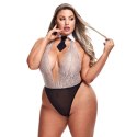 Baci 2-częściowe koronkowe body Queen z kołnierzykiem i krawatem