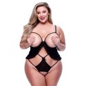 Baci Body Peek-a-boo Queen bez miseczek i kroku, koronka czarna