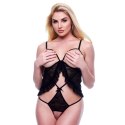 Baci Body Peek-a-boo S/M czarne koronkowe z otwartym krokiem