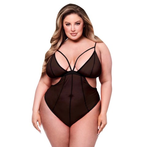 Baci Body Siateczkowe Bez Kroku Czarny Queen Rozmiar Plus Size Baci Body Siateczkowe Bez Kroku Czarny Queen Rozmiar Plus Size
