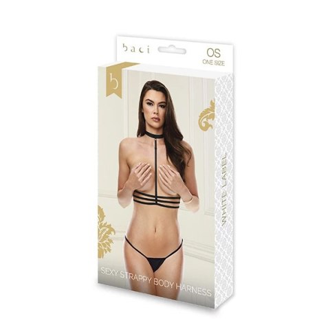 Baci Harness Black - Regulowana Uprząż na Ramiączkach Uniwersalna Baci Harness Black - Regulowana Uprząż na Ramiączkach Uniwersalna