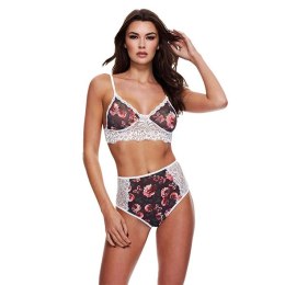 Baci Komplet Bielizny Koronkowo-Kwiatowy z Figi M/L Vintage
