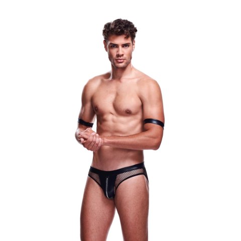 Envy Menswear Zestaw Policyjny 2-Częściowy M/L siateczka i ekoskora Envy Menswear Zestaw Policyjny 2-Częściowy M/L siateczka i ekoskora