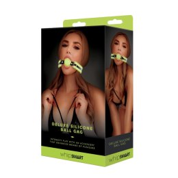 Whipsmart Ball Gag świecący w ciemności silikon, czarny, regulowany