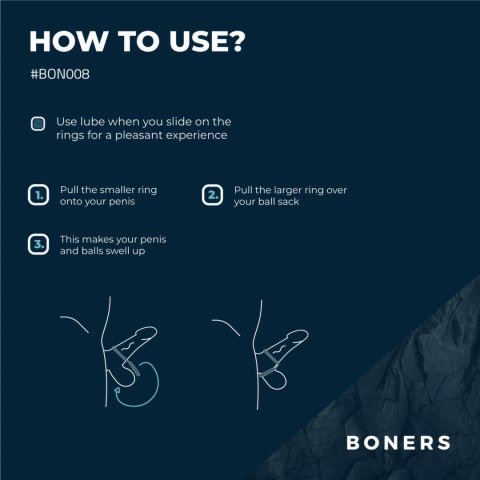 Boners Pierścień silikonowy z funkcją anatomicznego rozciągacza, szary Boners Pierścień silikonowy z funkcją anatomicznego rozciągacza, szary