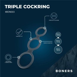 Boners Triple Ring silikonowy zestaw trzech elastycznych pierścieni