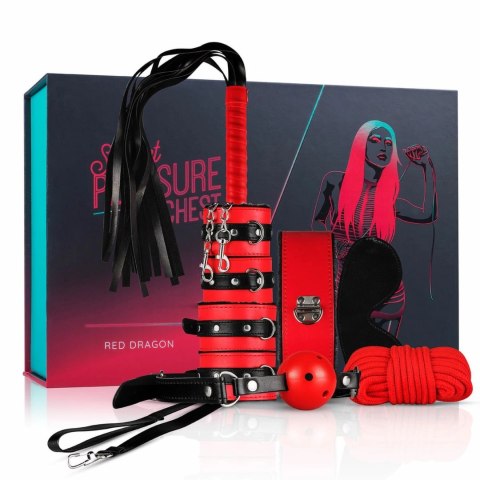 Secret Pleasure Chest Red Dragon - Zestaw akcesoriow BDSM 8 elementow Secret Pleasure Chest Red Dragon - Zestaw akcesoriow BDSM 8 elementow