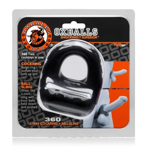 Oxballs 360 Black - Pierścień anatomiczny FLEX-TPR uniwersalny Oxballs 360 Black - Pierścień anatomiczny FLEX-TPR uniwersalny