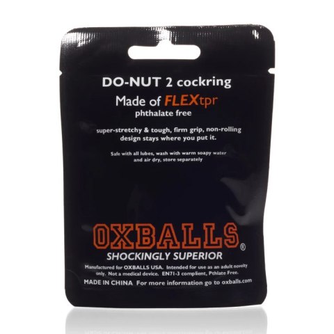 Oxballs Do-Nut 2 okrągły pierścień elastyczny czarny 5,1 cm Oxballs Do-Nut 2 okrągły pierścień elastyczny czarny 5,1 cm