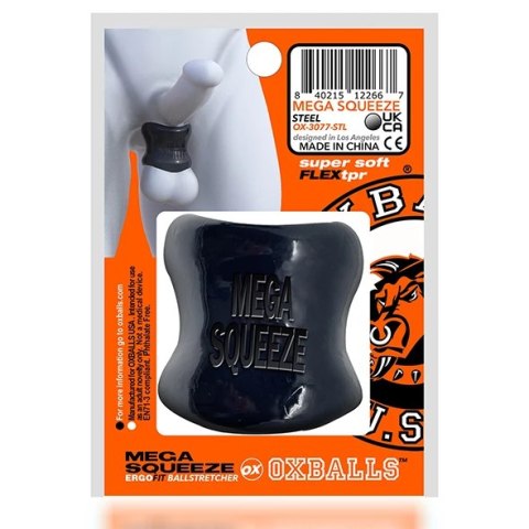 Oxballs Mega-Squeeze czarny pierścień anatomiczny flexTPR 6 cm Oxballs Mega-Squeeze czarny pierścień anatomiczny flexTPR 6 cm