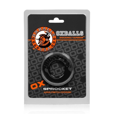 Oxballs Sprocket pierścień dynamiczny czarny, elastyczny, 4,45 cm Oxballs Sprocket pierścień dynamiczny czarny, elastyczny, 4,45 cm