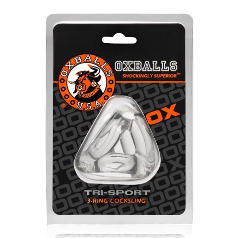 Oxballs Tri-Sport 3w1 pierścień anatomiczny przezroczysty FLEX-TPR Oxballs Tri-Sport 3w1 pierścień anatomiczny przezroczysty FLEX-TPR