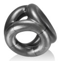Oxballs Tri-Sport pierścień intymny 3w1 srebrny FLEX-TPR