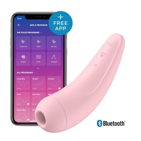 Satisfyer Curvy 2+ rożowy - Stymulator powietrzny z wibracjami Bluetooth Satisfyer Curvy 2+ rożowy - Stymulator powietrzny z wibracjami Bluetooth