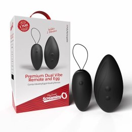 Screaming O Premium Dual Vibe - Jajko wibrujące z pilotem, silikonowe