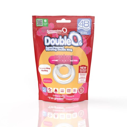 The Screaming O DoubleO 6 Pierścień Wibrujący Czerwony Uniwersalny The Screaming O DoubleO 6 Pierścień Wibrujący Czerwony Uniwersalny