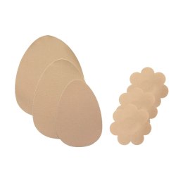 Bye Bra Lifting Pads & Satynowe Osłonki Bezszwowe Beżowe A-C