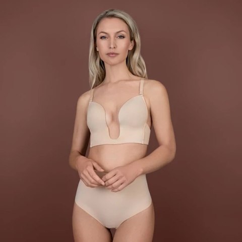 Bye Bra Ultra Plunge Biustonosz Beżowy L - Wielofunkcyjne Ramiączka Bye Bra Ultra Plunge Biustonosz Beżowy L - Wielofunkcyjne Ramiączka