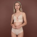 Bye Bra Ultra Plunge Biustonosz Beżowy M - Głęboki Dekolt, Wielofunkcyjne Ramiączka
