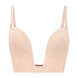 Bye Bra Ultra Plunge Biustonosz beżowy XXL z głębokim dekoltem