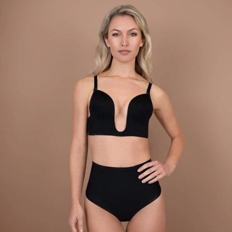 Bye Bra Ultra Plunge Bra Czarny L - głęboki dekolt, wielofunkcyjne ramiączka Bye Bra Ultra Plunge Bra Czarny L - głęboki dekolt, wielofunkcyjne ramiączka