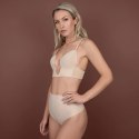 Bye Bra Ultra Plunge biustonosz beżowy XL głęboki dekolt push-up