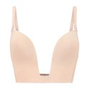 Bye Bra Ultra Plunge biustonosz beżowy S - głęboki dekolt, push-up