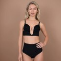 Bye Bra Ultra Plunge biustonosz czarny XL wielofunkcyjne ramiączka