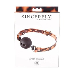 Sportsheets Amber Ball stylowy knebel z regulowanym paskiem i otworami