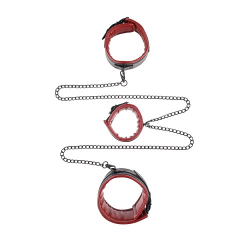 Sportsheets Saffron Chained & Tamed - Zestaw Mankietow na Nadgarstki i Kostki Sportsheets Saffron Chained & Tamed - Zestaw Mankietow na Nadgarstki i Kostki
