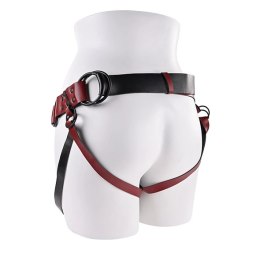 Sportsheets Saffron Monte Uprząż Strap-On Czerwona, regulowana, skora eco