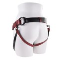 Sportsheets Saffron Monte Uprząż Strap-On Czerwona, regulowana, skora eco
