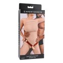 Sportsheets Saffron Monte Uprząż Strap-On Czerwona, regulowana, skora eco