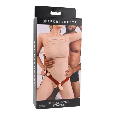 Sportsheets Saffron Monte Uprząż Strap-On Czerwona, regulowana, skora eco Sportsheets Saffron Monte Uprząż Strap-On Czerwona, regulowana, skora eco