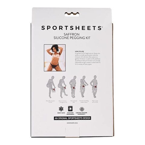 Sportsheets Saffron zestaw uprzęży z silikonowym wkładem 12,7 cm czarny Sportsheets Saffron zestaw uprzęży z silikonowym wkładem 12,7 cm czarny