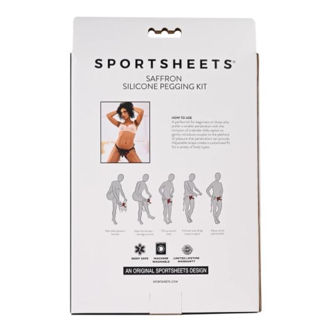 Sportsheets Saffron zestaw uprzęży z silikonowym wkładem 12,7 cm czarny Sportsheets Saffron zestaw uprzęży z silikonowym wkładem 12,7 cm czarny