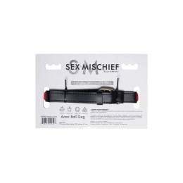 Sportsheets Sex & Mischief Serce Red - Pasek intymny z otworami, regulowany