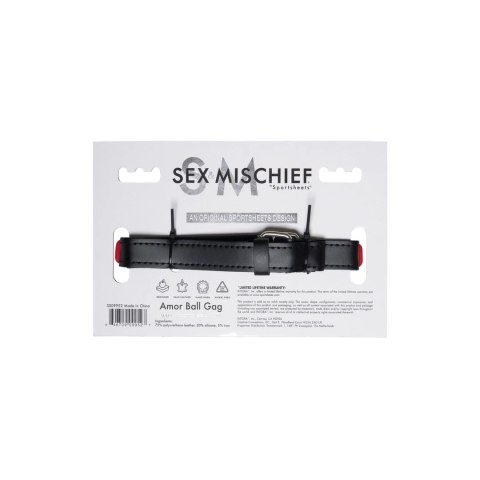 Sportsheets Sex & Mischief Serce Red - Pasek intymny z otworami, regulowany Sportsheets Sex & Mischief Serce Red - Pasek intymny z otworami, regulowany