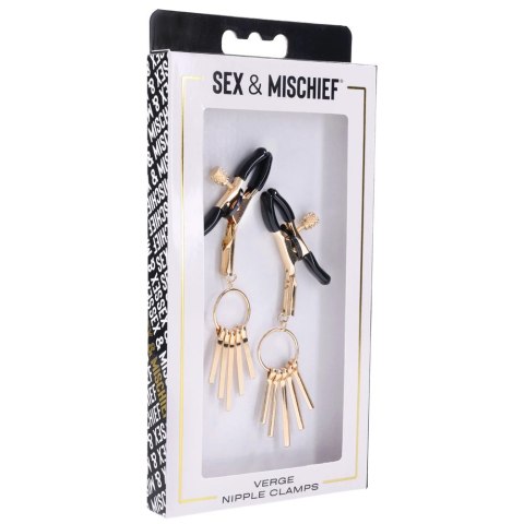 Sportsheets Sex & Mischief Verge - Regulowane zaciski z końcowkami PVC Sportsheets Sex & Mischief Verge - Regulowane zaciski z końcowkami PVC