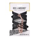 Sportsheets Sex & Mischief kajdanki na ręce z łańcuszkiem rożowe złoto