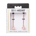 Sportsheets Sex & Mischief klipsy z perłami, kolor rożowe złoto