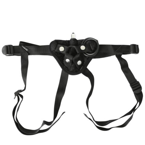 Sportsheets Vibrating Velvet Strap-On Uprząż Czarna, 4-kierunkowa regulacja Sportsheets Vibrating Velvet Strap-On Uprząż Czarna, 4-kierunkowa regulacja