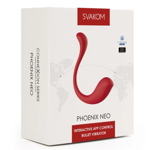 Svakom Phoenix Neo Bullet - Wibrujący model z aplikacją, silikonowy, rożowy Svakom Phoenix Neo Bullet - Wibrujący model z aplikacją, silikonowy, rożowy
