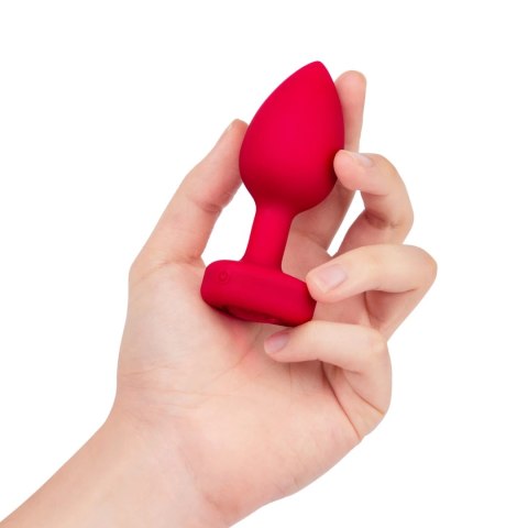 B-Vibe Heart Plug M/L Red - silikonowy model intymny z pilotem B-Vibe Heart Plug M/L Red - silikonowy model intymny z pilotem