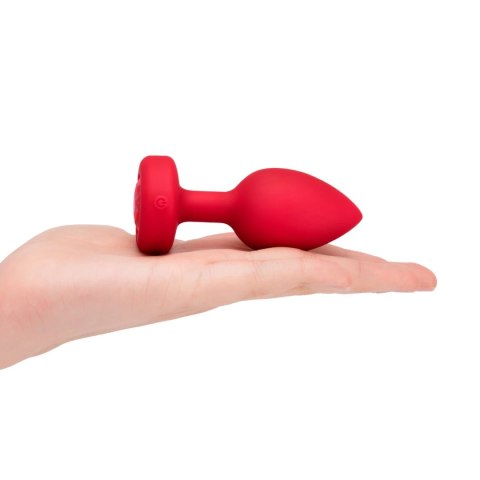 B-Vibe Heart Plug M/L Red - silikonowy model intymny z pilotem B-Vibe Heart Plug M/L Red - silikonowy model intymny z pilotem