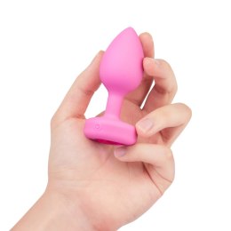 B-Vibe Heart Plug S/M Pink - silikonowy model z pilotem 15 trybow