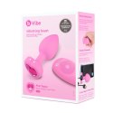 B-Vibe Heart Plug S/M Pink - silikonowy model z pilotem 15 trybow