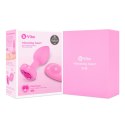 B-Vibe Heart Plug S/M Pink - silikonowy model z pilotem 15 trybow